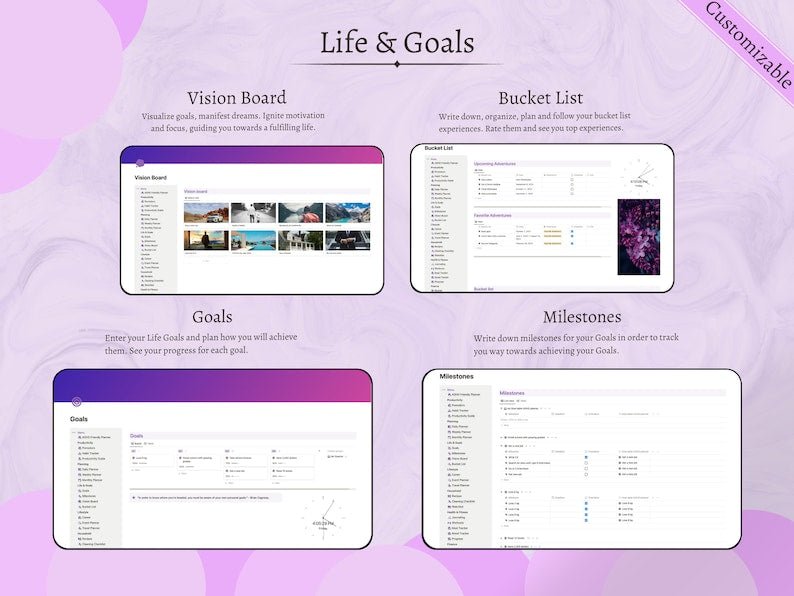 ADHD Notion Life Planner | ADHD friendly Notion Template (NEW DASHBOARD) - LilyNotion | Best Notion Template