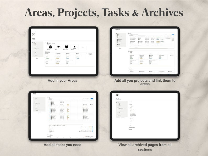 Notion Ultimate Second Brain Planner, Notion Life Planner